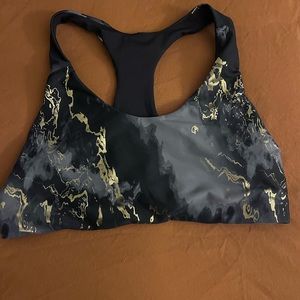 Old navy sports bra gold/black
